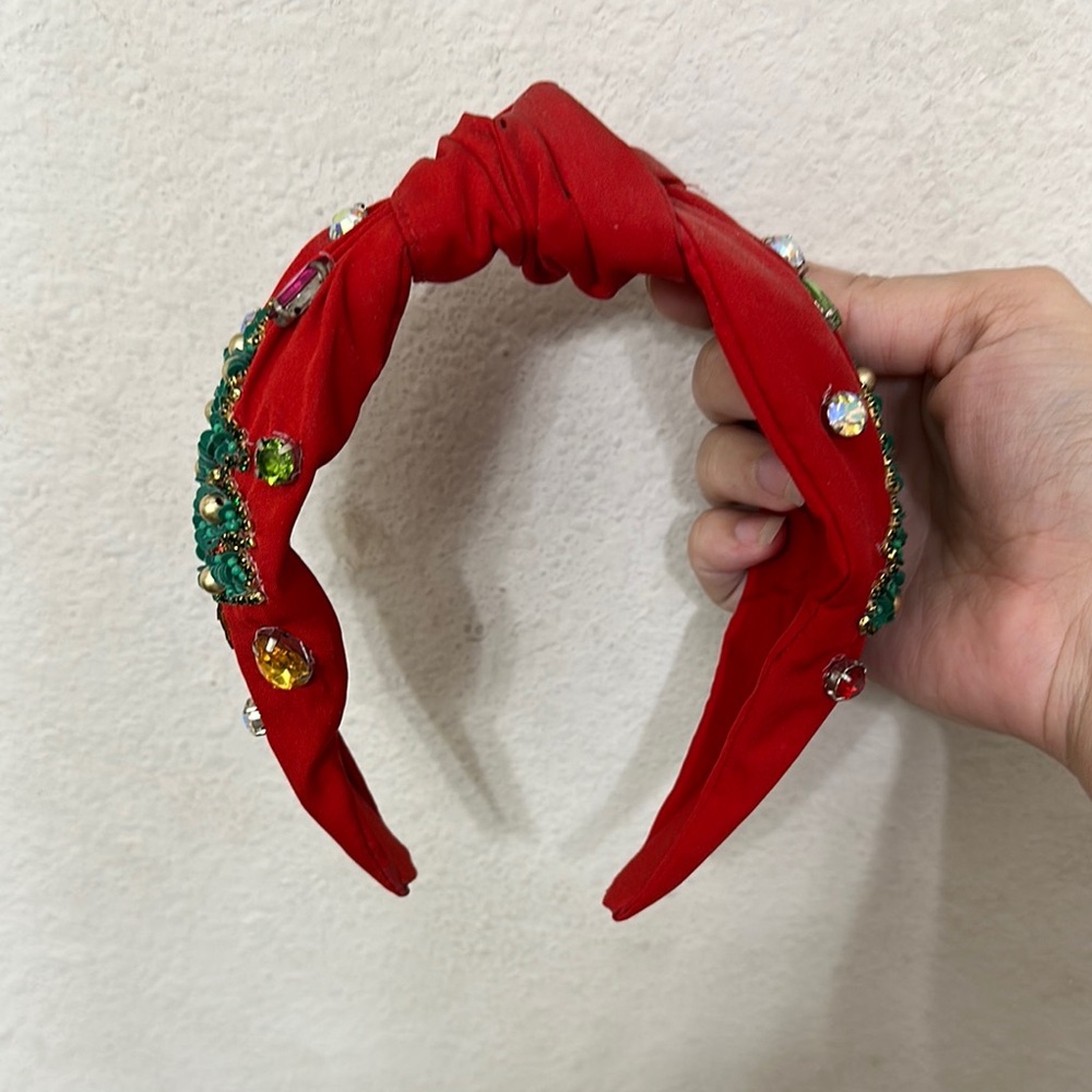 Embellished Red Headband